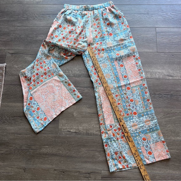 NWT DRA Floral Patchwork Palazzo Wide Leg Pants with Pockets Small - Picture 7 of 13